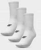 Skarpetki damskie - Skarpety Casual Za Kostkę Skarpetki Sportowe 4F F279 3Pak Biały 35-38 - miniaturka - grafika 1