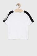 Koszulki dla chłopców - Sisley t-shirt dziecięcy kolor biały z nadrukiem - miniaturka - grafika 1