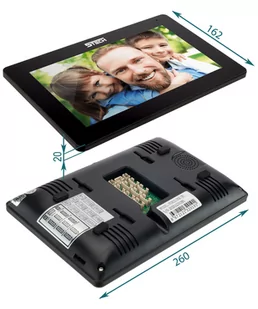 Monitor do wideodomofonu 5tech VERUS  Czarny Wi-Fi, dotyk, głośnomówiący - Wideodomofony - miniaturka - grafika 2