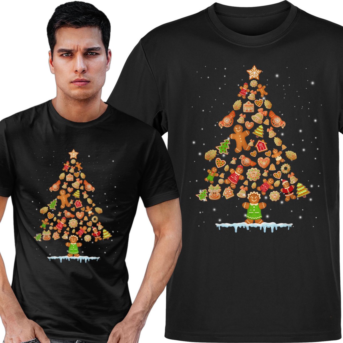 Koszulka męska Święta Choinka Z Piernika XL