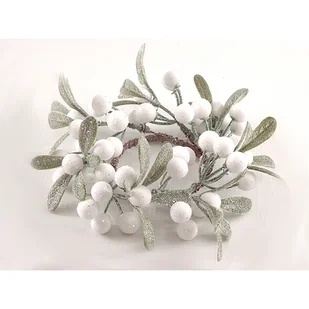 Stroik 13 cm zielono-biały - Ozdoby bożonarodzeniowe - miniaturka - grafika 1