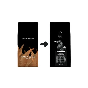 Kawa mielona specialty Black Crow White Pigeon Brazil Santa Luzia, 250 g - Kawa - miniaturka - grafika 1