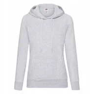 Bluzy damskie - Bawełniana Bluza z kapturem Fruit of the Loom kieszeń 621480 SZARY XS - miniaturka - grafika 1