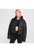 Kurtki damskie - Damska kurtka z kapturem o luźnym kroju Therma-FIT Nike Classic Puffer - Czerń - miniaturka - grafika 1
