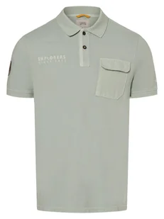 Camel Active Męska koszulka polo Mężczyźni Bawełna zielony jednolity, L - Koszulki męskie - miniaturka - grafika 1