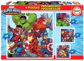 Puzzle - Educa Borrás Progressive puzzle dziecięce 12 16 20 25 części Marvel Super Heroe Adventures od 36 miesięcy (18647), kolor/model posortowany 18647 - miniaturka - grafika 1