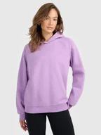 Bluzy damskie - 4F Bluza dresowa nierozpinana z kapturem damska - fioletowa XS - miniaturka - grafika 1
