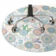 Podnóżki, podpórki, podkładki - Mata na podłogę pod krzesło Kwiaty vintage fi100 cm - miniaturka - grafika 1