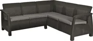 Allibert Ogrodowa narożna sofa CORFU RELAX - antracyt