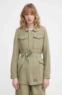 Kurtki damskie - G-Star Raw kurtka damska kolor zielony przejściowa - miniaturka - grafika 1