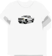 Koszulki i topy damskie - Koszulka damska biała z odważnym motywem ciężarówki Silverado L - miniaturka - grafika 1
