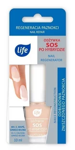 Life Life SOS - odżywka do paznokci po hybrydzie - 10 ml - Zmywacze i cleanery do paznokci - miniaturka - grafika 1