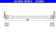 Przewody hamulcowe - Przewód hamulcowy elastyczny ATE 24.5201-0228.3 - miniaturka - grafika 1