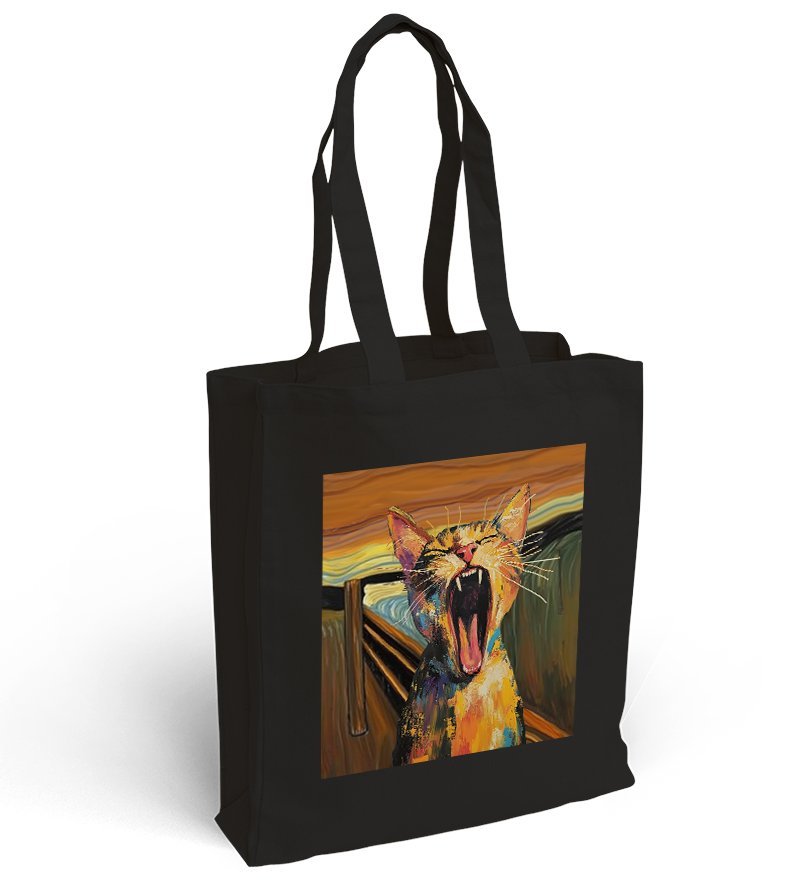 Torba bawełniana z nadrukiem rudy kot w obrazie 