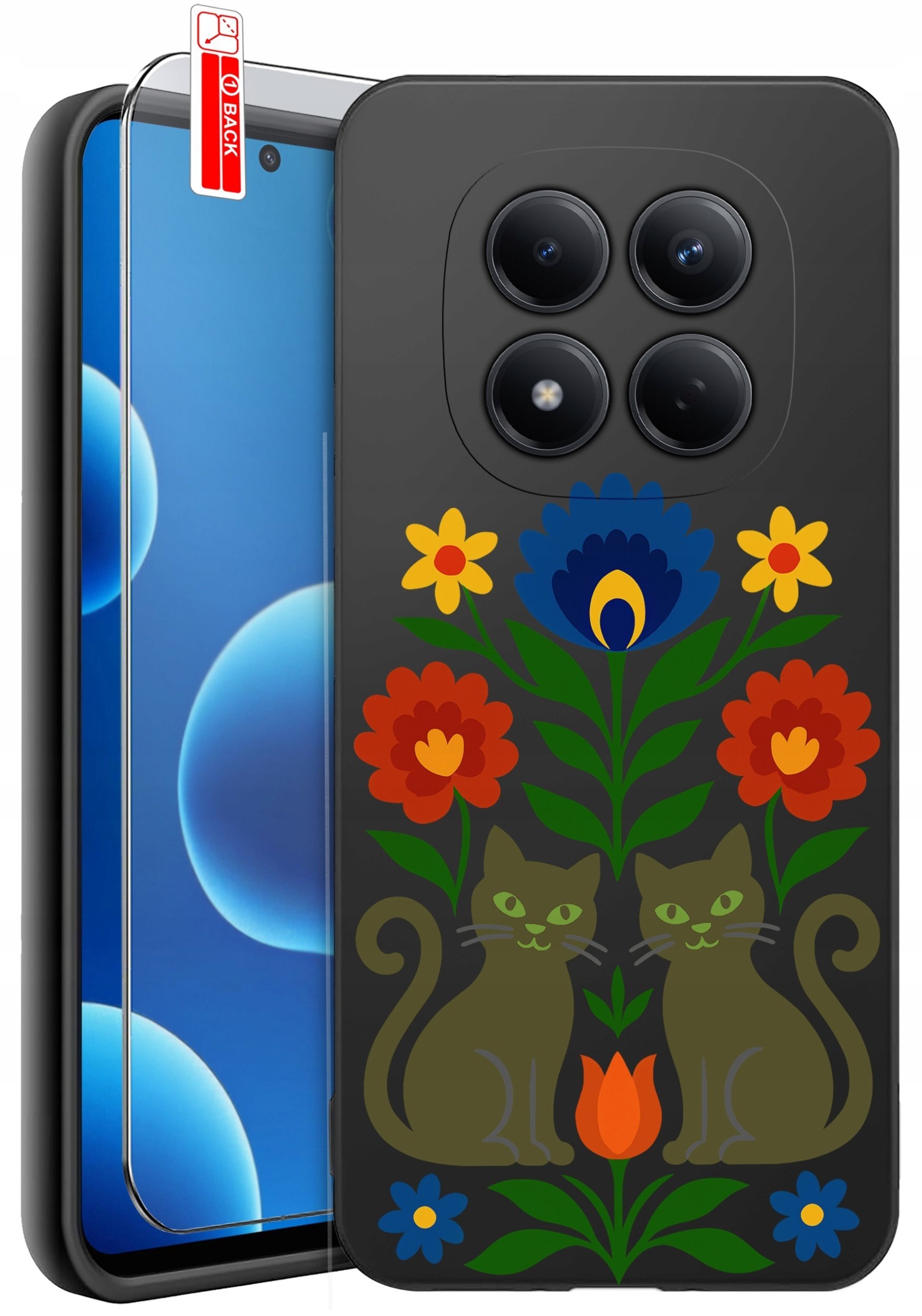 krainaGSM Etui Do Xiaomi Redmi Note 15 Pro 5G Wzory Silikonowe Matt Case + Szkło