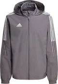Kurtki męskie - Kurtka męska Adidas Tiro 21 All-Weather szara r. M - miniaturka - grafika 1