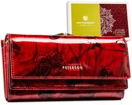 Portfele - PETERSON portfel skórzany damski pojemny z wzorem motyli RFID ochrona karty - miniaturka - grafika 1