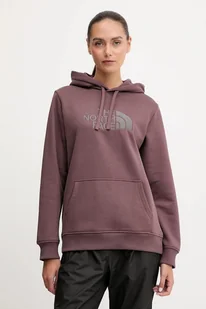 The North Face bluza Drew Peak damska kolor bordowy z kapturem z aplikacją NF0A89EHDUK1 - Bluzy damskie - miniaturka - grafika 1