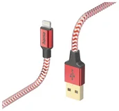 Kable USB - Hama Reflected USB-A - Lightning 1,5 m czerwony - miniaturka - grafika 1
