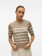 Swetry damskie - Vero Moda Sweter w kolorze beżowo-kremowym - miniaturka - grafika 1
