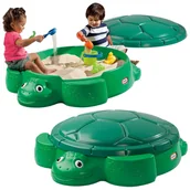 Place zabaw - Little Tikes Piaskownica Z Pokrywą Żółw Zielona 1+ - miniaturka - grafika 1