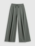 Spodnie i spodenki dla dziewczynek - 4F Spodnie dresowe z szerokimi nogawkami dziewczęce - szare 158/164 (12-14 lat) - miniaturka - grafika 1