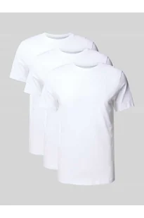 T-shirt o kroju regular fit z czystej bawełny w zestawie 3 szt. - Selected Homme - Koszulki męskie - miniaturka - grafika 1