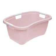 Kosze na bieliznę - Wanna na pranie Janne z miękkimi uchwytami 50 l różowa keeeper - miniaturka - grafika 1