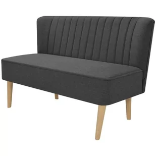 vidaXL Sofa 117x55,5x77 cm ciemnoszary materiał 244071 - Sofy i kanapy - miniaturka - grafika 1