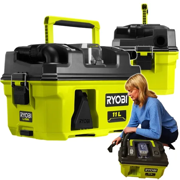 Odkurzacz Do Pracy Na Mokro Sucho 18v 1500 L/min 105 Aw Ryobi One+ Rv1811-0