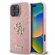 Etui i futerały do telefonów - Etui Guess Fixed Glitter Big 4G na iPhone 16 Pro Max - różowe - miniaturka - grafika 1
