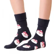 Skarpetki damskie - Steven 030 048 Mikołaj granatowe skarpetki damskie - miniaturka - grafika 1