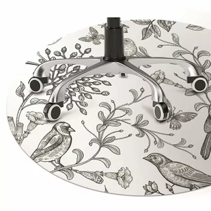 Mata pod fotel ochrona paneli Szkicowane ptaki fi100 cm - Podnóżki, podpórki, podkładki - miniaturka - grafika 1