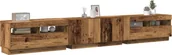 Szafki RTV - vidaXL Szafka pod TV z oświetleniem LED, stare drewno, 260x35x40 cm - miniaturka - grafika 1