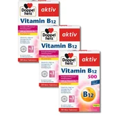Witaminy i minerały - 3x Doppelherz® aktiv Witamina B12 500, 3x30 tabletek ZESTAW - miniaturka - grafika 1