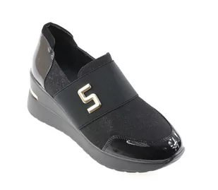 Sneakersy damskie Cabin SA295-1 czarny - Sneakersy damskie - miniaturka - grafika 1