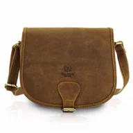 Torebki damskie - Torebka Damska Listonoszka Skórzana Vintage W Kolorze Średniego Brązu T-39-Mb - miniaturka - grafika 1