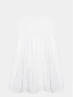 Sukienki i spódniczki dla dziewczynek - United Colors Of Benetton Sukienka codzienna 4JO1GV00V Biały Regular Fit - miniaturka - grafika 1