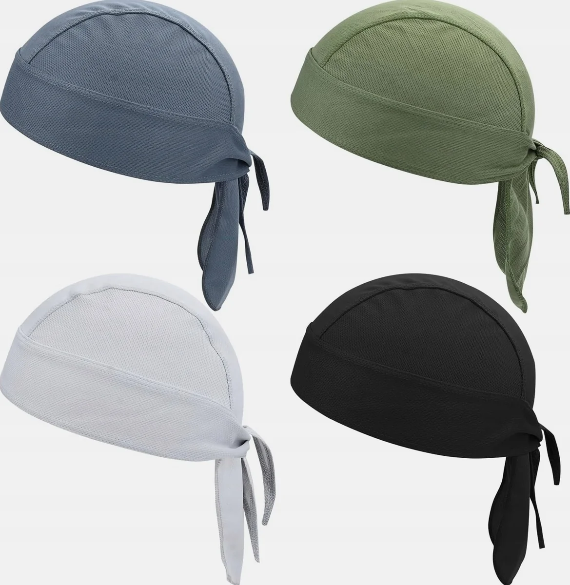 BANDANA 4 SZTUKI SPORTOWA ODDYCHAJACA CZAPKA OPASKA CHUSTA UNISEX