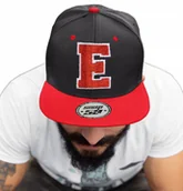 Czapki i chusty sportowe męskie - CZAPKA PROSTY DASZEK AMERICAN TWILL LITERA E HAFT - miniaturka - grafika 1