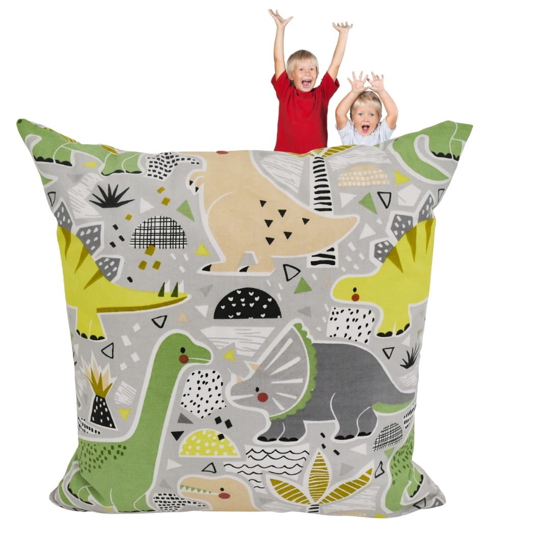 Poszewka Dziecięca 40x40 Bawełniana JAŚ Dinozaury