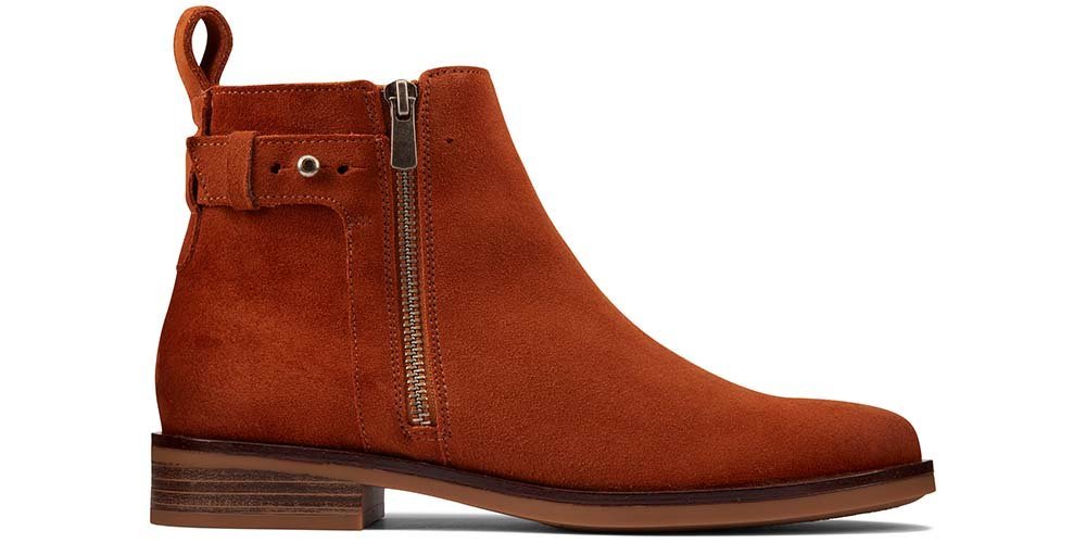Botki damskie Clarks Memi Lo brązowe skórzane 35,5