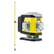 Poziomice laserowe - ZESTAW Laser krzyżowy Nivel System CL3G zielony + tyczka LP-36 Nivel System - miniaturka - grafika 1