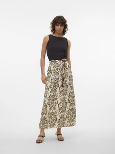 Vero Moda Spódnica w kolorze brązowo-białym - Spódnice - miniaturka - grafika 1