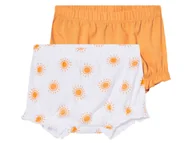 Spodenki dla niemowląt - Lupilu Spodenki niemowlęce z bawełny 2 pary Biały/ pomarańczowy 62/68 - miniaturka - grafika 1