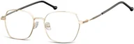 Okulary korekcyjne, oprawki, szkła - Sunoptic Okulary oprawki zerówki metalowe korekcyjne L124C - miniaturka - grafika 1