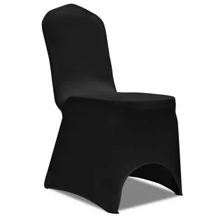 vidaXL Naciągany pokrowiec na krzesło - czarny 50 szt. - Pokrowce na meble - miniaturka - grafika 1