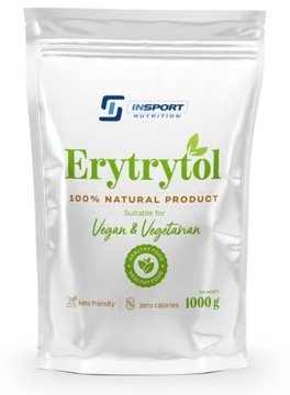 Erytrytol 1kg Zamiennik Cukru Naturalny Słodzik Keto Vege Insport