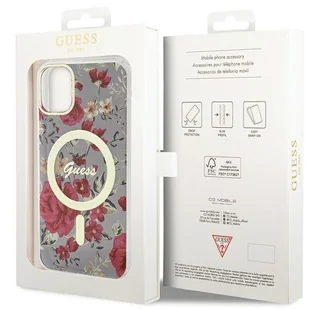 Guess GUHMN61HCFWSA iPhone 11 / Xr 6.1" zielony/khaki hardcase Flower MagSafe - Etui i futerały do telefonów - miniaturka - grafika 8