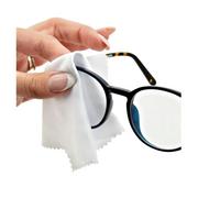 Akcesoria do okularów - Biała Ściereczka z Mikrofibry do okularów i ekranów LCD - wersja Premium - miniaturka - grafika 1